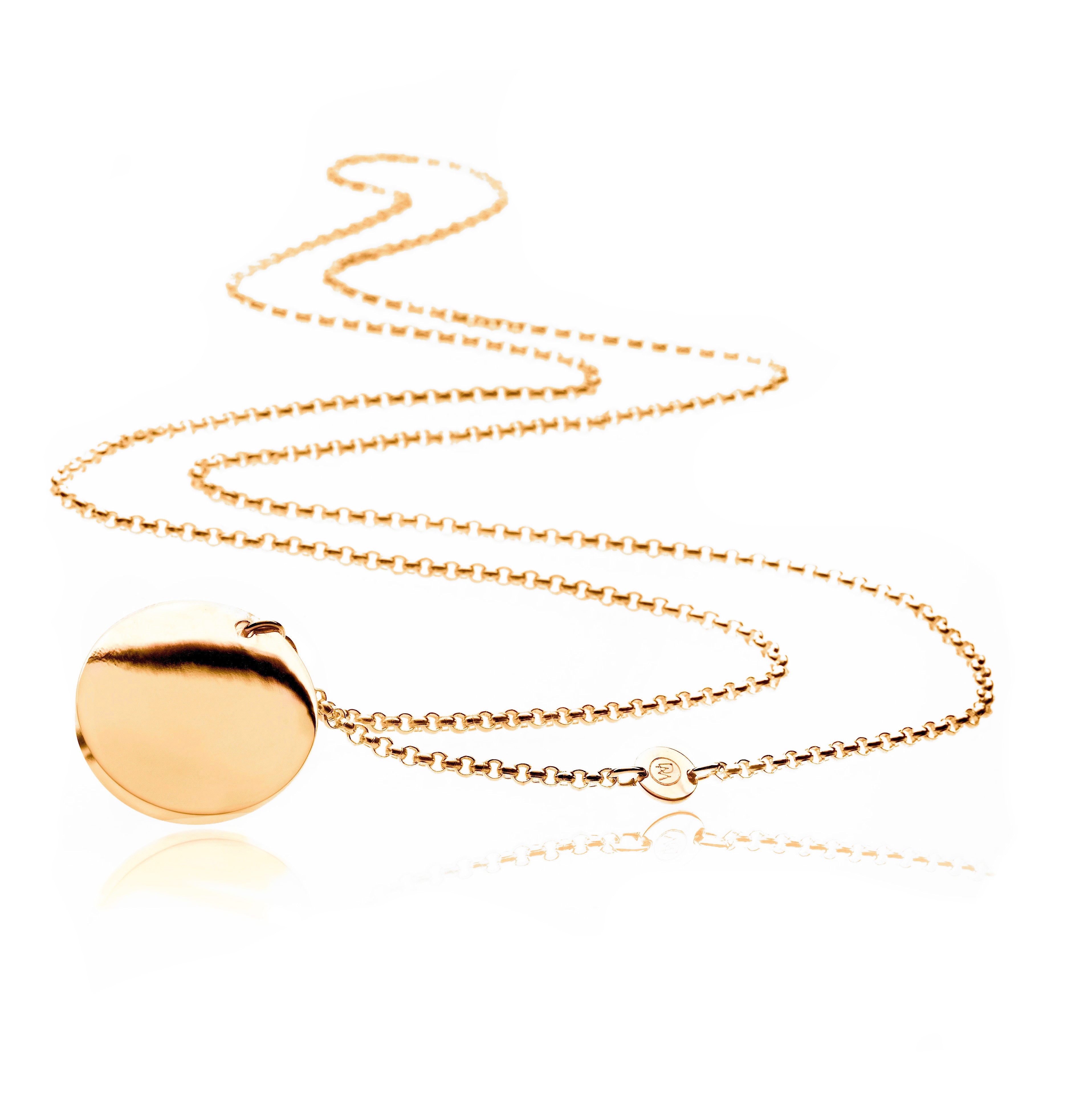 David&Martin Mirror Collection Gold Plated Necklace