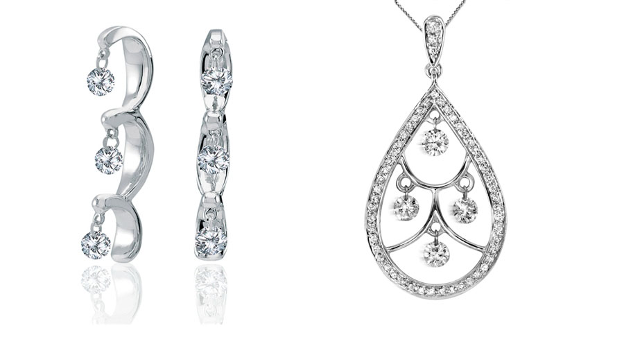 Серьги из 14-каратного золота, каплеобразная подвеска 