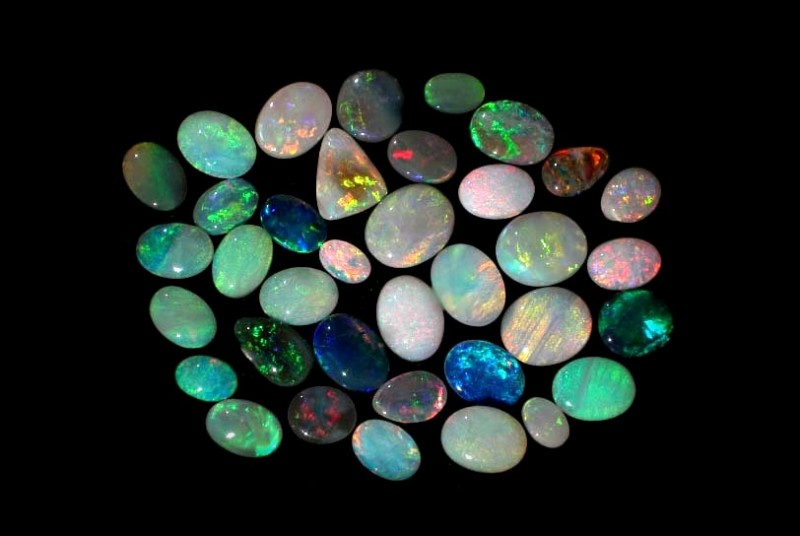 Flerfarvede opaler