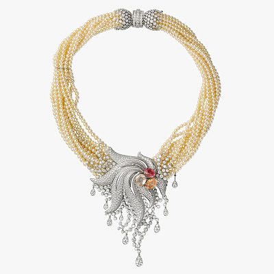Колье Cartier с жемчугом, бриллиантами и сапфирами